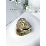 ЗЛАТЕН ПРЪСТЕН С КАМЪНИ RS 04